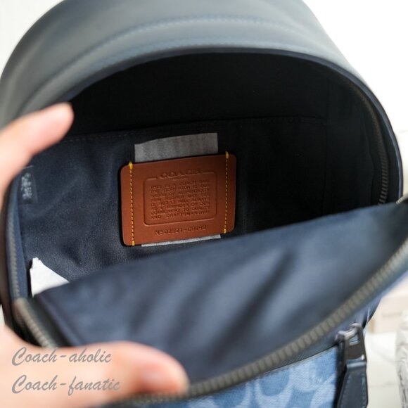 NWT Coach CBI92 West Pack In Blocked Signature Canvas Denim/Light Denim - Picture 8 of 8